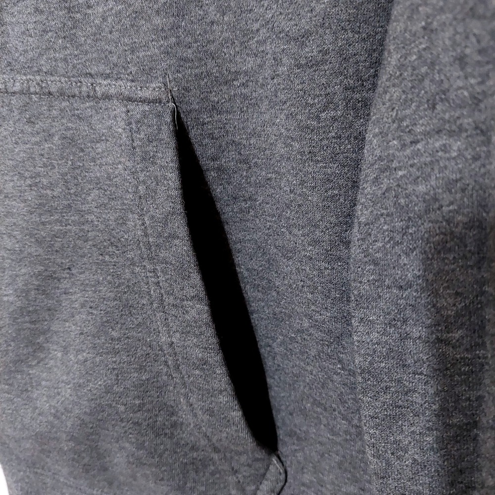 Nike Just Do It Hoodie Mens Medium Charcoal Gray Pullover Orange Swoosh‎ Logo - Picture 5 of 8